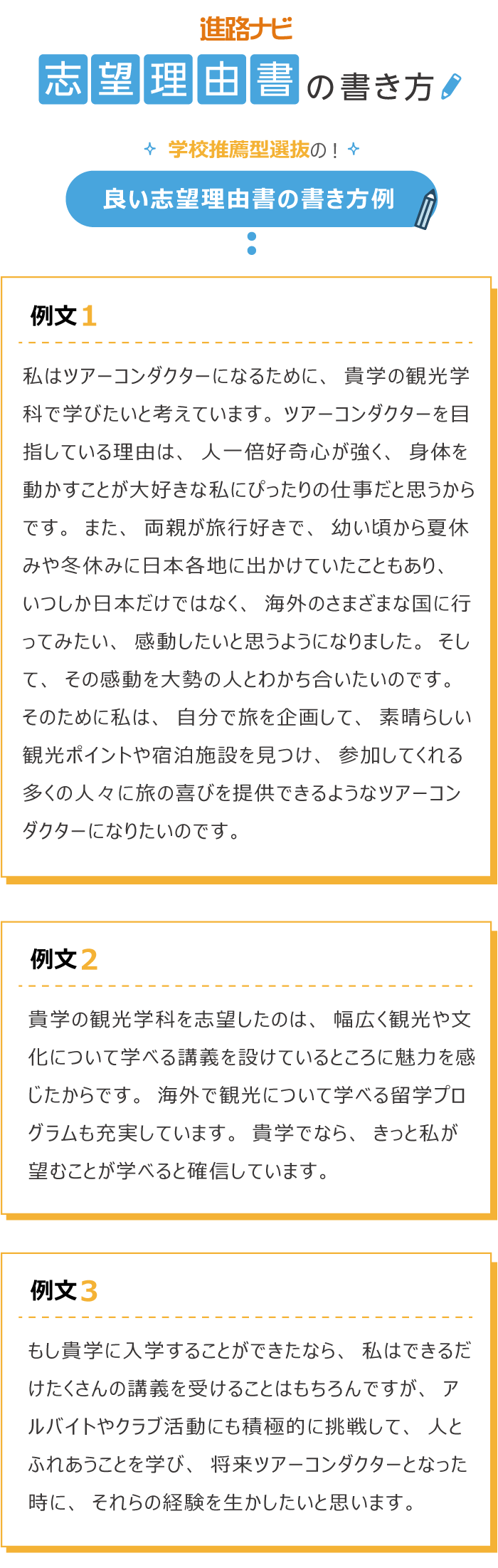 志望理由書の例文