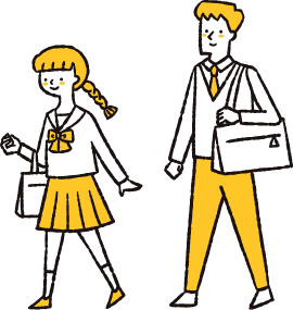 制服の学生のイラスト
